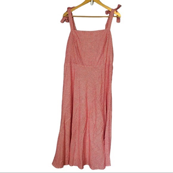 DRAPER JAMES RSVP | Bow Strap Midi Dress Cherry Gingham XL - Picture 3 of 11